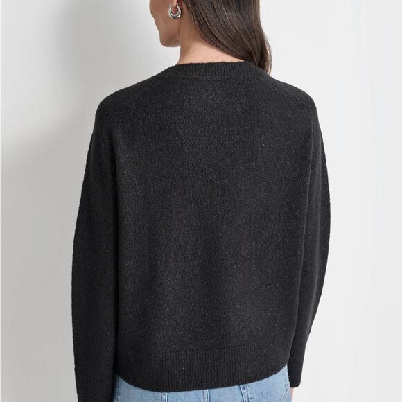 DKNY Women's Black Crew Neck Sweater - Picture 1 of 7